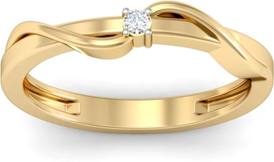 WearYourShine by PCJ The Naveah Diamond Gold Diamond 18K Yellow Gold Plated 18 K Ring