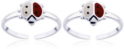 30% OFF on Taraash Beetle with Enamel Sterling Silver Toe Ring