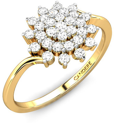 30% OFF on Candere The Cabri??Ring Yellow Gold Rhodium Plated 14 K Ring