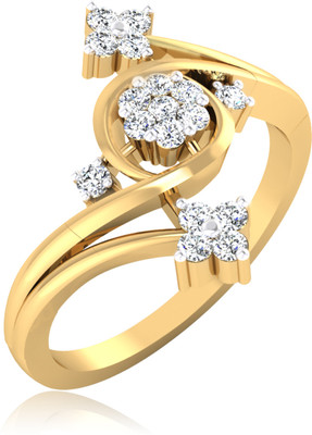 31% OFF on Forevercarat Floral Stars Gold Diamond 14 K Ring