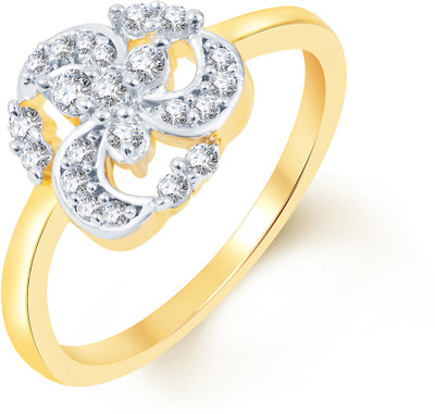 64% OFF on Sukkhi Pleasing Alloy Cubic Zirconia 18K Yellow Gold, Rhodium Plated Ring