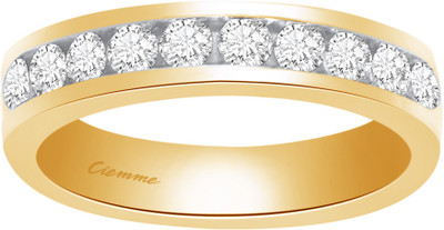 50% OFF on Ciemme 0.86 CT Stackable Engagement Silver Cubic Zirconia 18K Yellow Gold Plated Ring