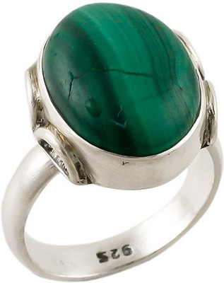 Jhumka Creations Silver Malachite Ring