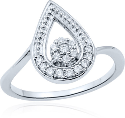 50% OFF on Navvya Sterling Silver Cubic Zirconia Rhodium Plated Ring