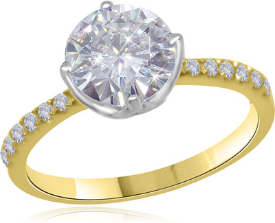 1% OFF on Fiona Moissanite Daily wear ring Gold Moissanite 18K Yellow Gold Plated 18 K Ring