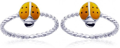 24% OFF on Taraash Beetle with Enamel Sterling Silver Toe Ring