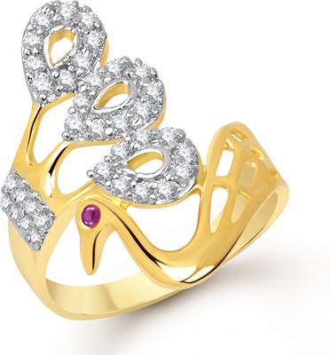 75% OFF on VK Jewels Splendid Mayur Alloy Cubic Zirconia 18K Yellow Gold Plated Ring 75% OFF on VK Jewels Splendid Mayur Alloy Cubic Zirconia 18K Yellow Gold Plated Ring