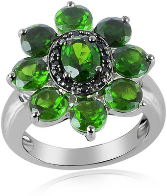 33% OFF on RosesNRibbons Sterling Silver Spinel Rhodium Plated Ring