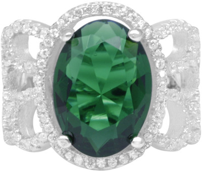 30% OFF on Gemtogems Shopper's Delight Sterling Silver Emerald Ring