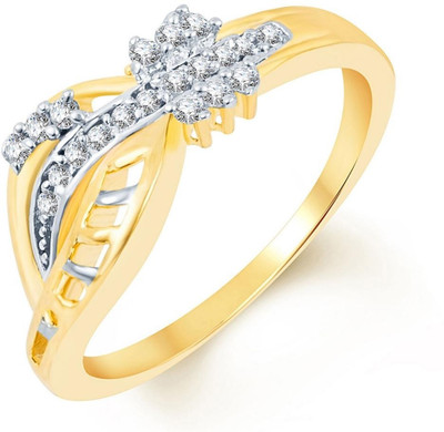 63% OFF on Sukkhi Pleasing Alloy Cubic Zirconia 18K Yellow Gold, Rhodium Plated Ring