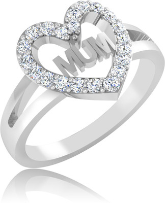 31% OFF on Forevercarat Love Mum Heart Silver Sterling Silver Plated Ring