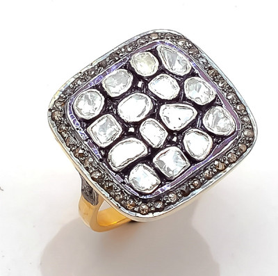 19% OFF on Kirti Gems Sterling Silver Diamond 24K Yellow Gold Plated Ring 19% OFF on Kirti Gems Sterling Silver Diamond 24K Yellow Gold Plated Ring