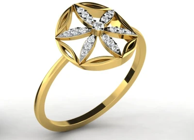15% OFF on Sparkles Gold 18 K Ring