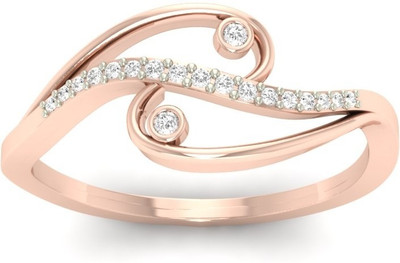 31% OFF on Jewels5 Rose Gold Diamond Rhodium Plated 18 K Ring