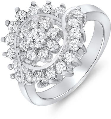 56% OFF on Mahi Radiance Charm Alloy, Brass Zircon Rhodium Plated Ring