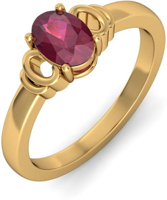 BlueStone Rosebud Gold Ruby 18K Yellow Gold Plated 18 K Ring