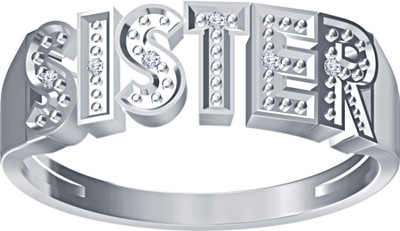 29% OFF on Devina Jewels Silver Diamond Platinum Plated Ring