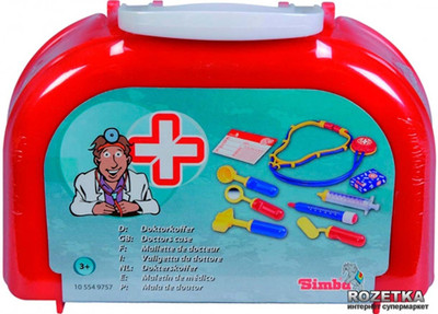 Simba Doctor+ 9 Pcs Plastic Doctor Play Set Simba Doctor+ 9 Pcs Plastic Doctor Play Set