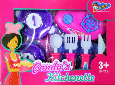 Jaywebstore Kitchen Cooking Set Toy (Candy's Kitchenette) Multicolour