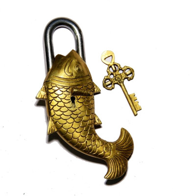 9% OFF on Unravel India Fish Secret Brass Safety Lock Gold-98 9% OFF on Unravel India Fish Secret Brass Safety Lock Gold-98