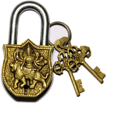 10% OFF on Unravel India Durga Brass Safety Lock Gold-98 10% OFF on Unravel India Durga Brass Safety Lock Gold-98