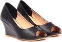 50% OFF on TEN Awesome Black Leather Wedges