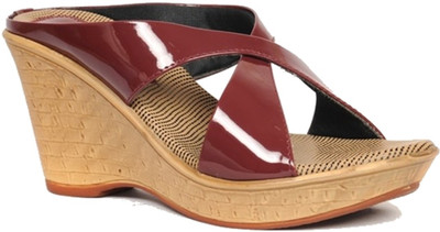 37% OFF on Senso Vegetarian Ladies Maroon Wedges