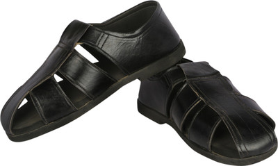Panlin Black Colorway Leather Sandals