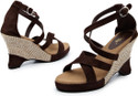 34% OFF on Cocoon Brown Talk Of Style Wedges Wedges