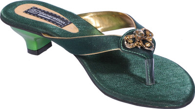 Generation Footwear green burmish party wear sandal Heels Generation Footwear green burmish party wear sandal Heels