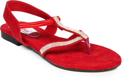 25% OFF on Do Bhai NY-Double chain-Red Flats