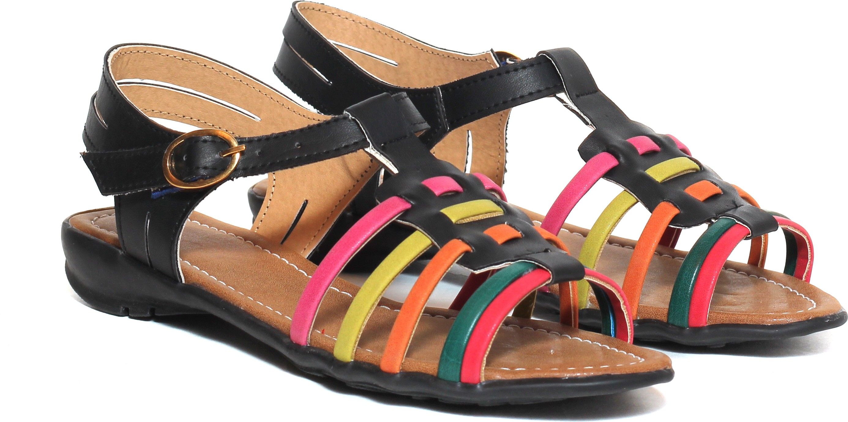 Craze Shop Multi Colour Flats Craze Shop Multi Colour Flats