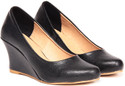 60% OFF on TEN Awesome Black Leather Wedges