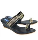 Blue Parrot D018 Black Wedges