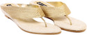 58% OFF on TEN Golden Jute Flats