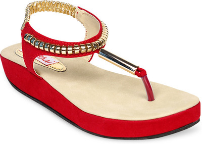 Do Bhai Arba-Sandal-Red Flats Do Bhai Arba-Sandal-Red Flats