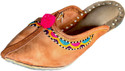Pulpypapaya Kasida Raw Brown Leather Flats