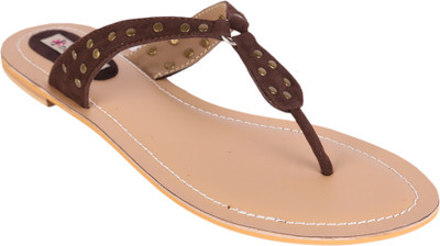 76% OFF on Indulgence Brown Sandals Flats