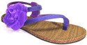 25% OFF on Senso Vegetarian Ladies Purple Strappy Sandals with a Flower Flats