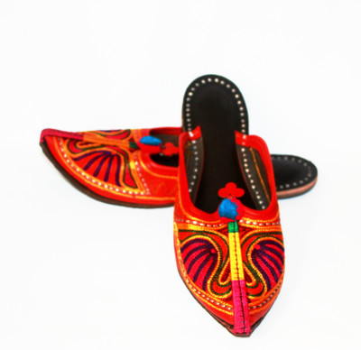 Jodhpuri's Back Open Mojari Leather Flats
