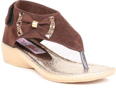 28% OFF on Do Bhai Side Bow Girls Wedges