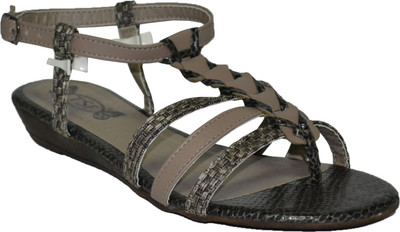 60% OFF on TSF Grey Sandal Flats