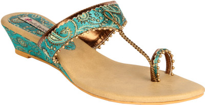 50% OFF on Indulgence Brocade Finish Low Wedges
