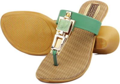 73% OFF on Anupamaa Green Square Buckle Chappel Heels 73% OFF on Anupamaa Green Square Buckle Chappel Heels