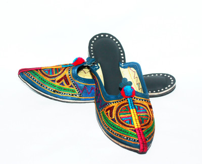 Jodhpuri's Back Open Mojari Leather Flats