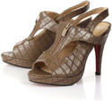 42% OFF on Fascino Croc Textured Leather Heels