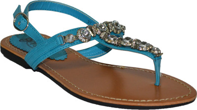 66% OFF on TSF Blue Sandal Flats 66% OFF on TSF Blue Sandal Flats