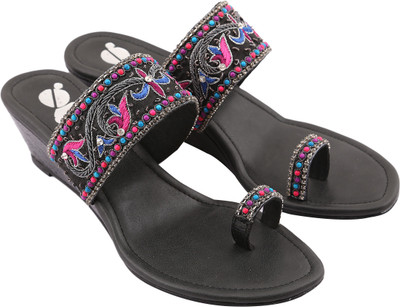 73% OFF on Gossip Leather Wedges