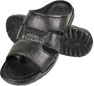 56% OFF on Nonch Le Comfortable Black Leather Sandals