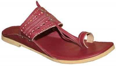 59% OFF on Authority Bright Red Leather Kolhapuri Leather Sandals 59% OFF on Authority Bright Red Leather Kolhapuri Leather Sandals
